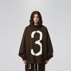 BONELESS Number 3 Puff-Print Hoodie