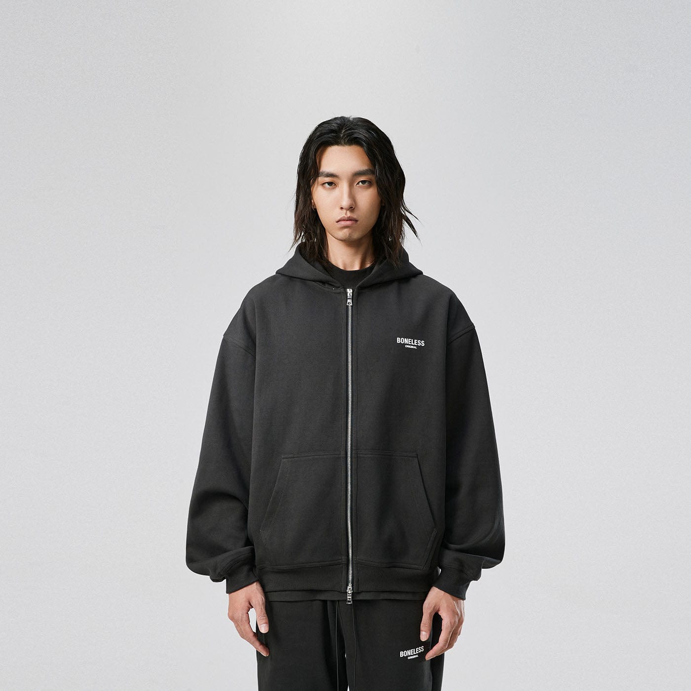 BONELESS Original Series LOGO Zip-Up Hoodie (Only Size M Left)