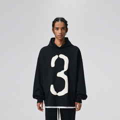 BONELESS Number 3 Puff-Print Hoodie