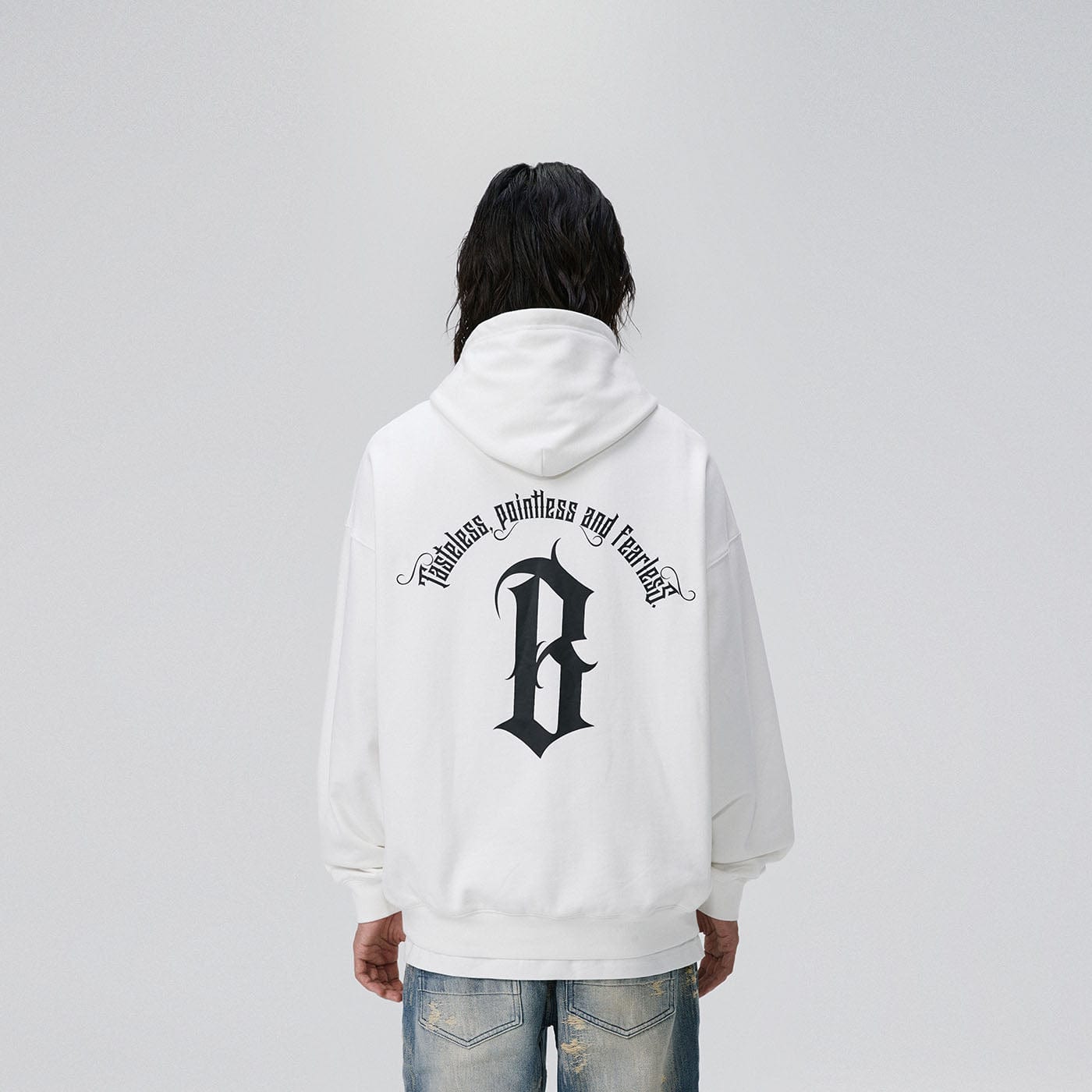 BONELESS Gothic Slogan Hoodie