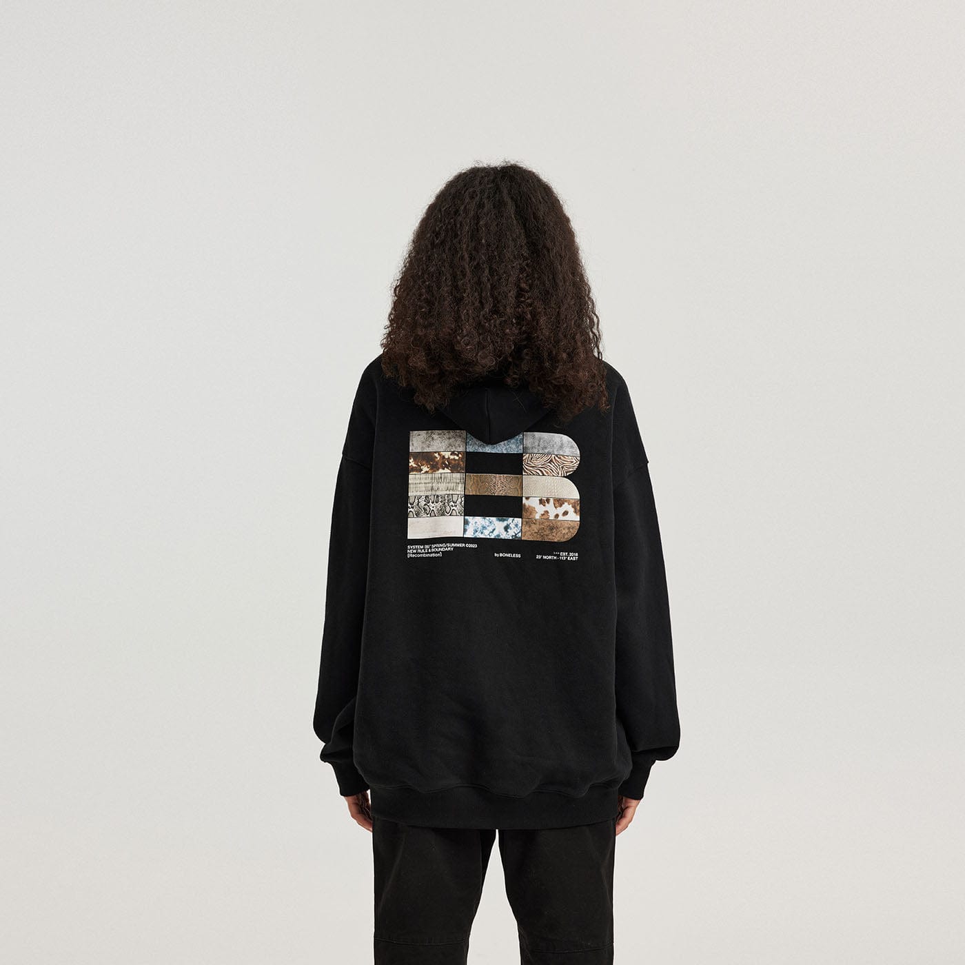 BONELESS LOGO Textures Graphics Hoodie