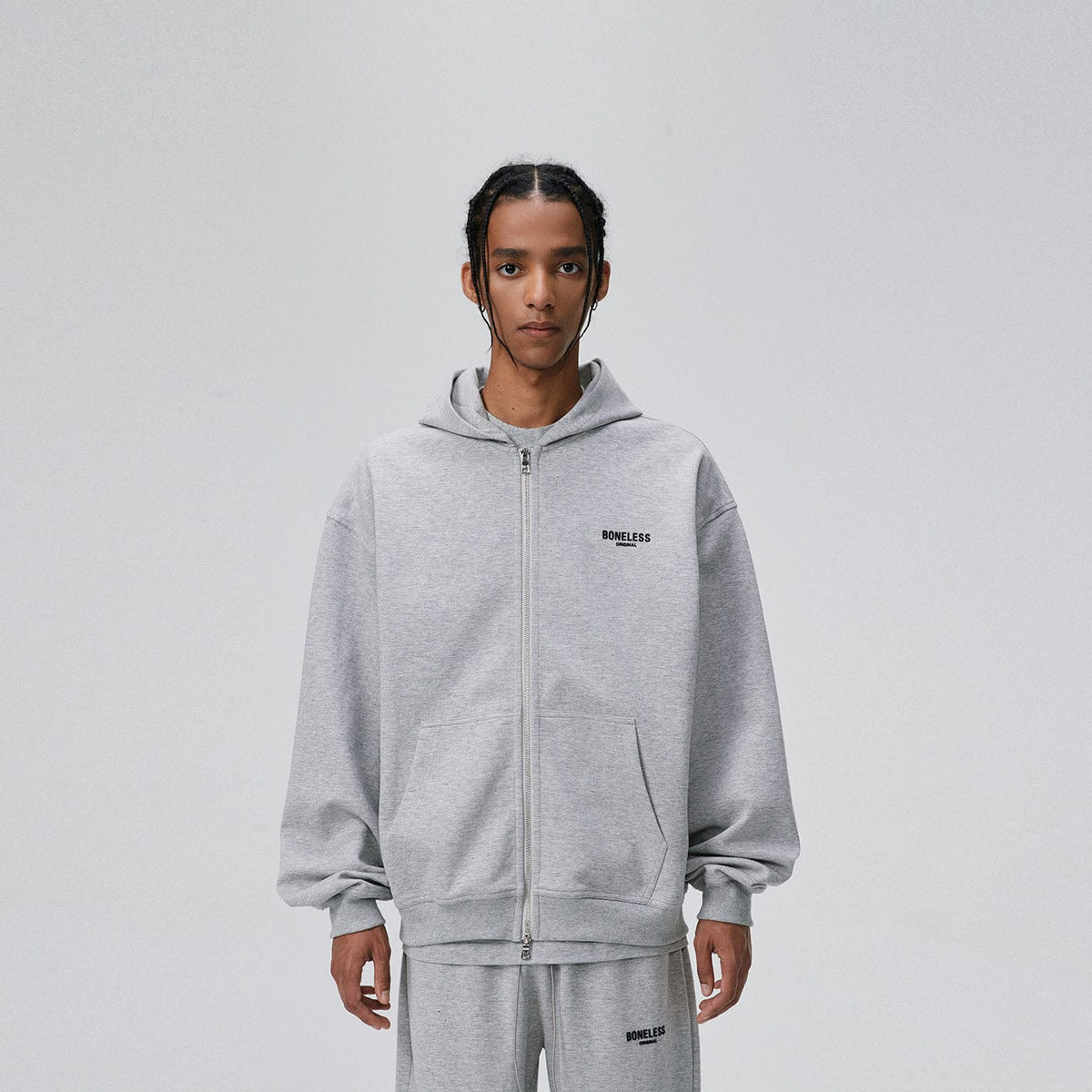 BONELESS Original Series LOGO Zip-Up Hoodie (Only Size M Left)