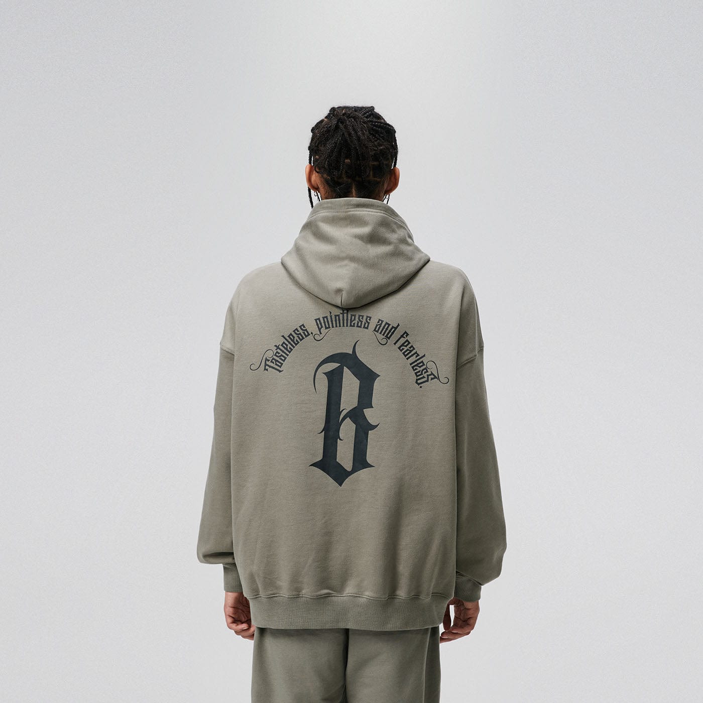BONELESS Gothic Slogan Hoodie