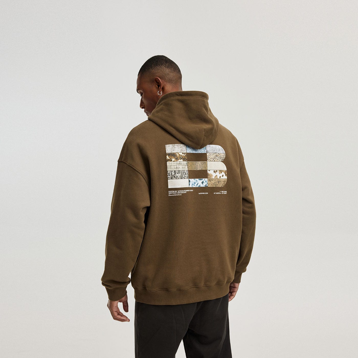 BONELESS LOGO Textures Graphics Hoodie