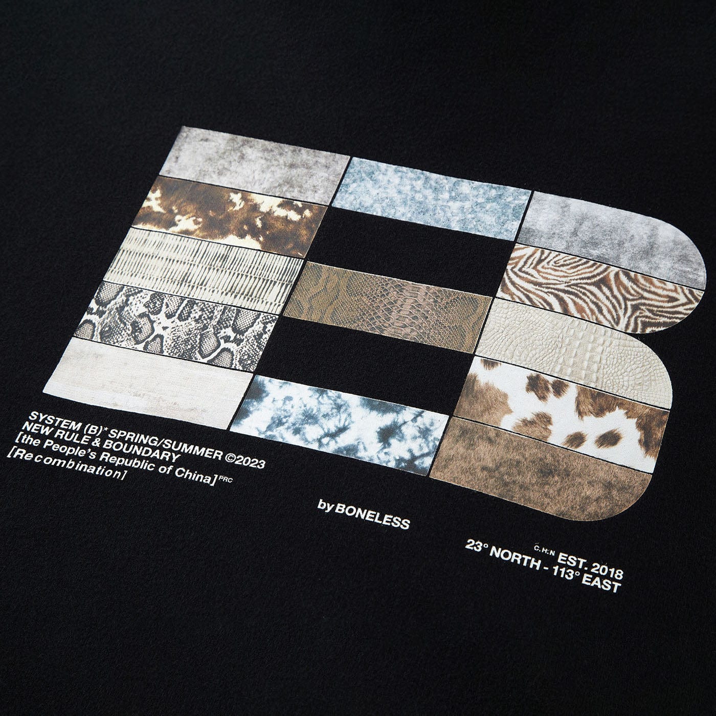 BONELESS LOGO Textures Graphics Hoodie
