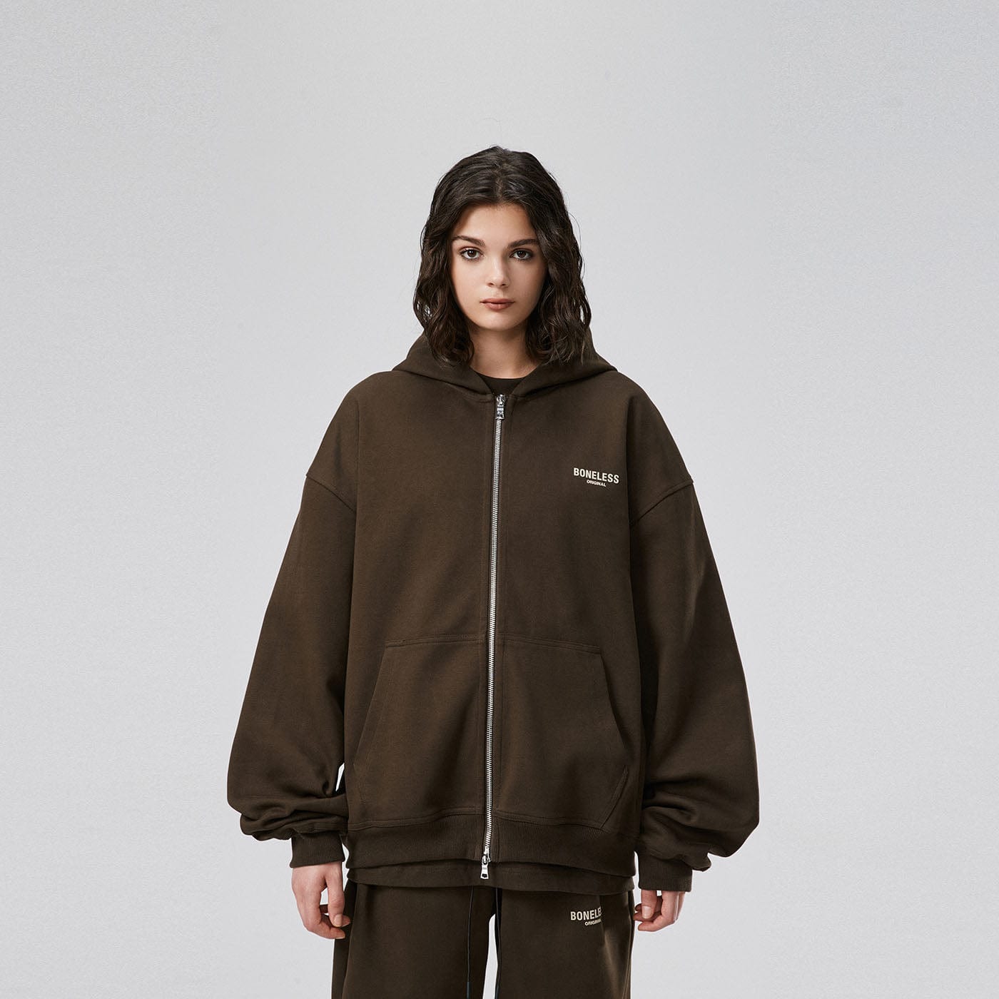 BONELESS Original Series LOGO Zip-Up Hoodie (Only Size M Left)