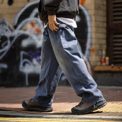BANANA CLUB Distressed Paint-Splattered Double Knee Jeans