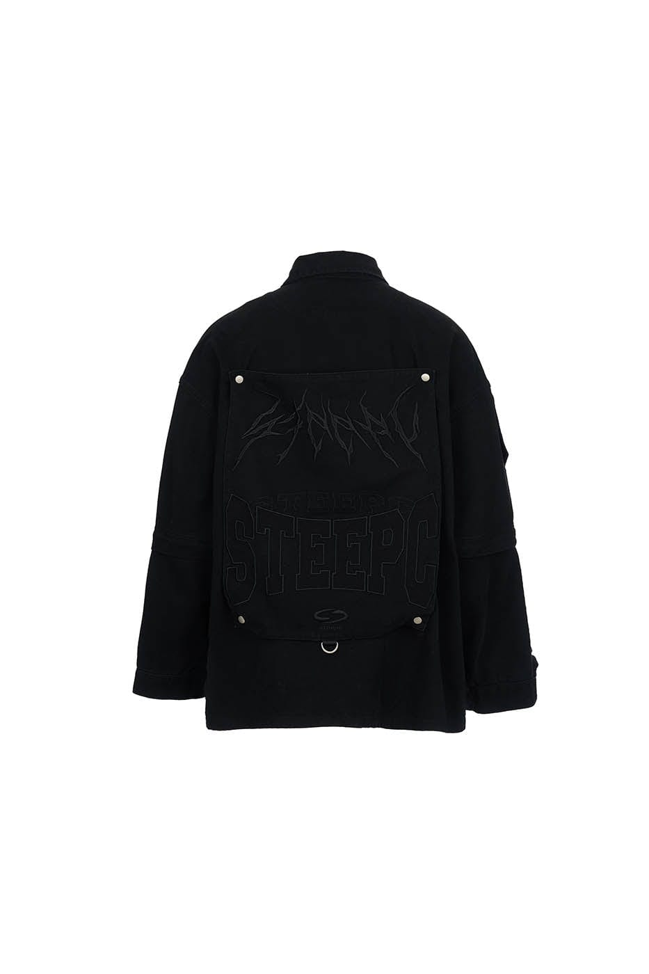 STEEPC Detachable Sleeves Embroidered Jacket