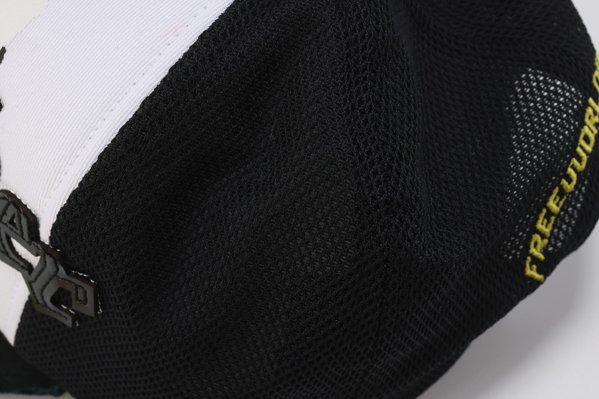 FVVO Panda Patchwork Frayed Mesh Cap