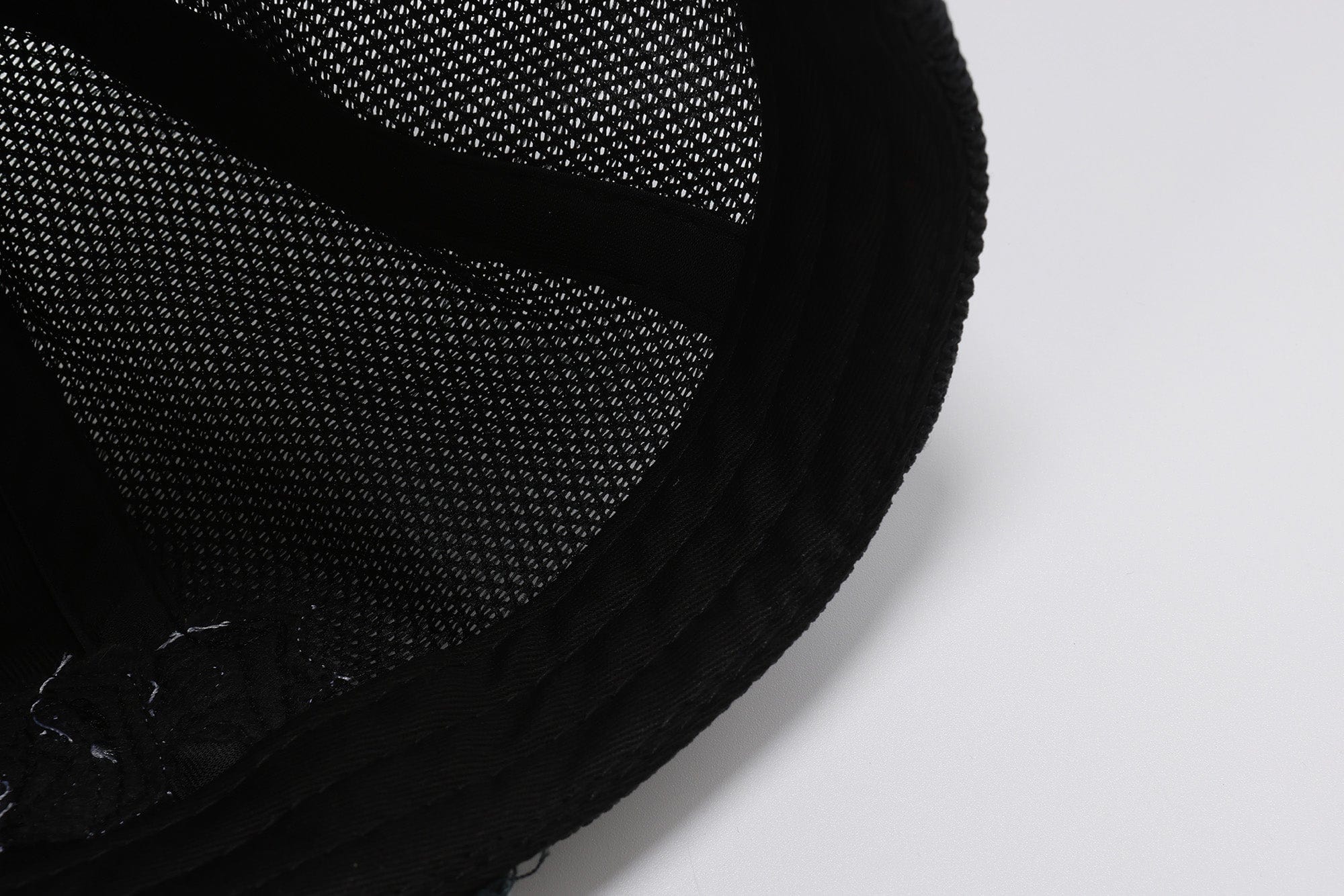 FVVO Panda Patchwork Frayed Mesh Cap