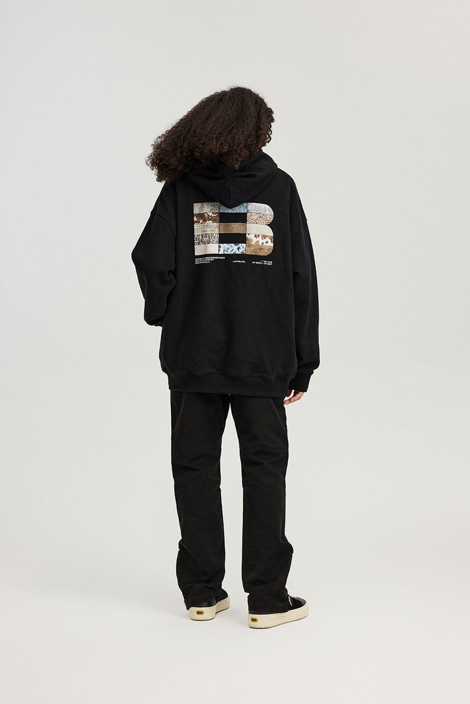 BONELESS LOGO Textures Graphics Hoodie