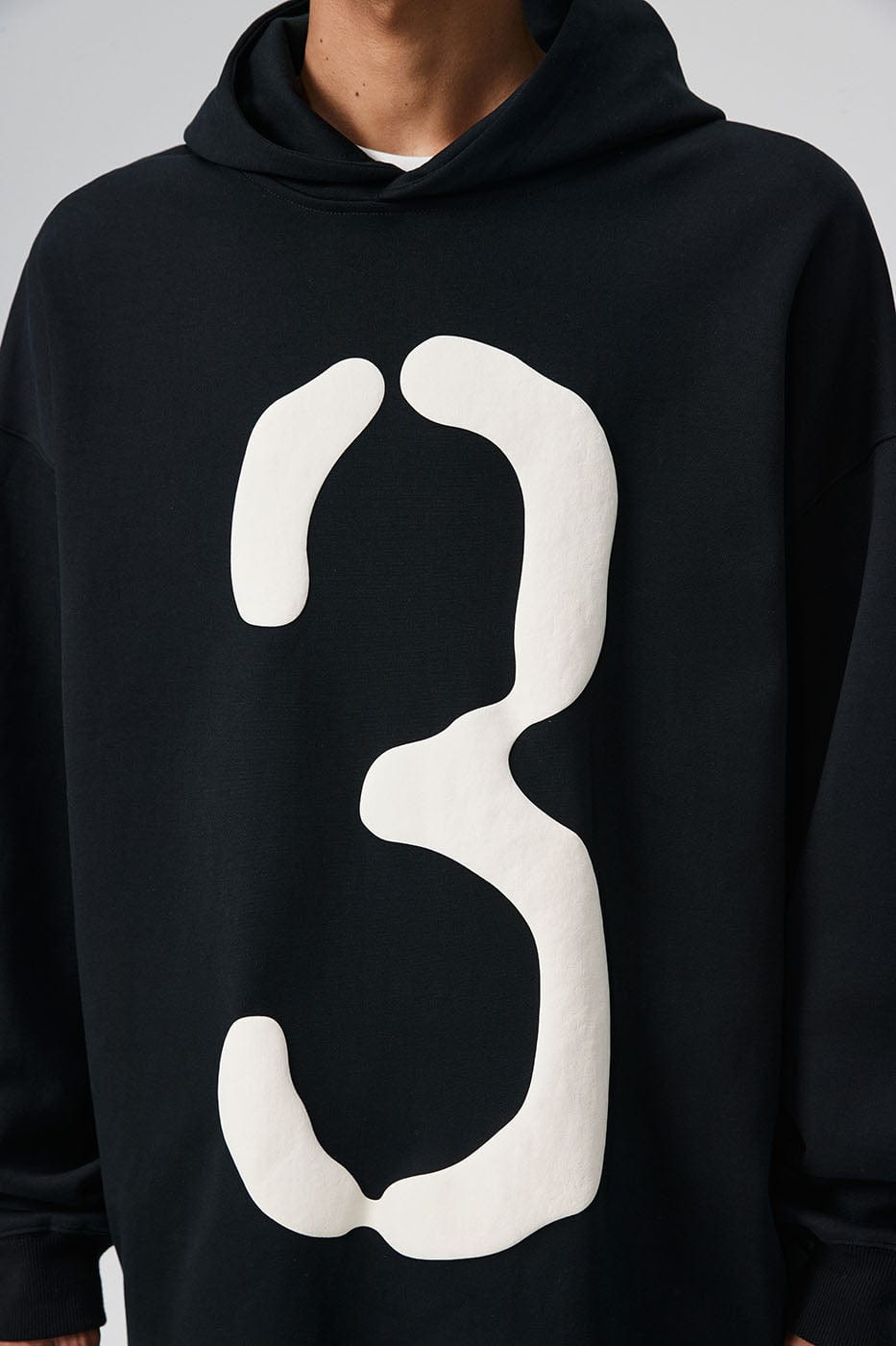 BONELESS Number 3 Puff-Print Hoodie