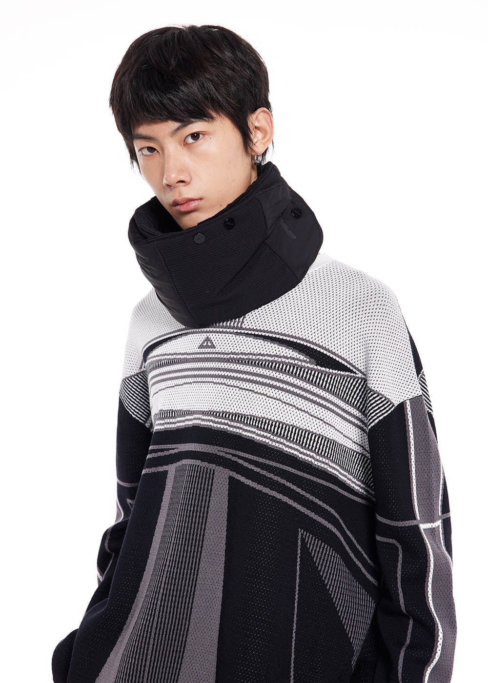49PERCENT Future Striped Knitted Sweatshirt