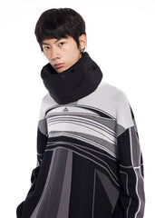 49PERCENT Future Striped Knitted Sweatshirt