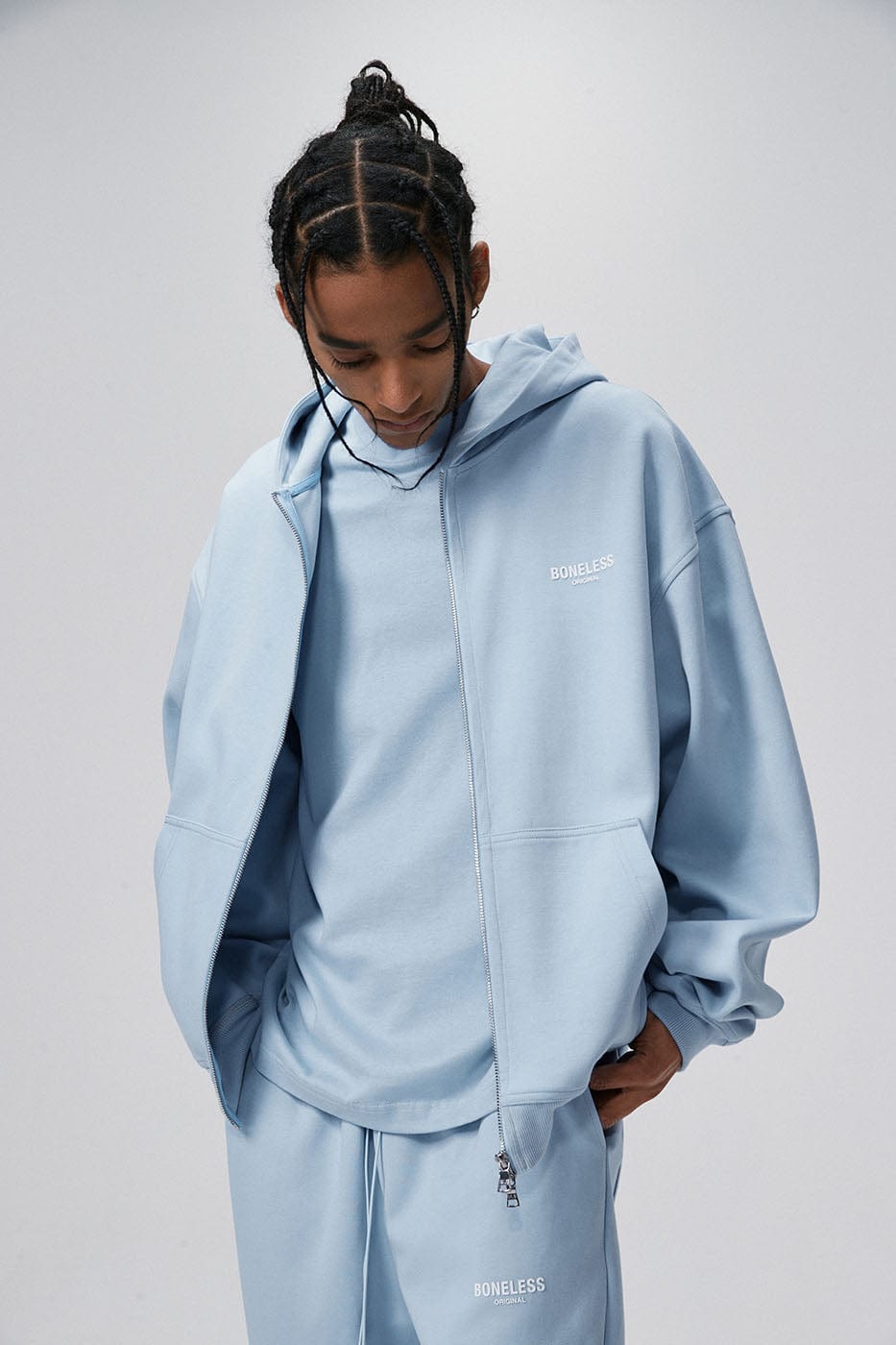 BONELESS Original Series LOGO Zip-Up Hoodie (Only Size M Left)