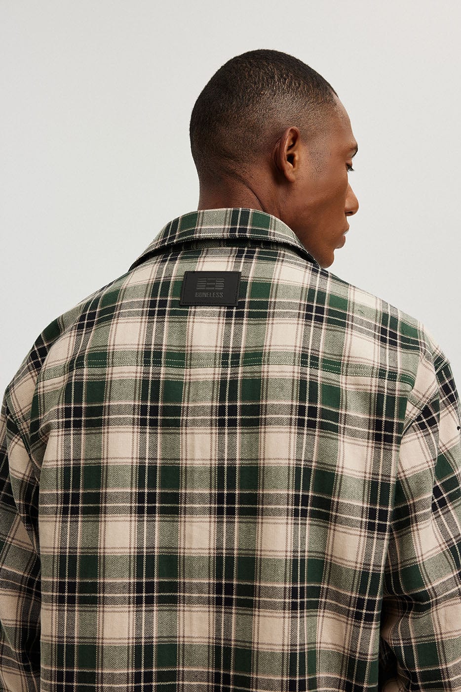 BONELESS Gothic Slogan Plaid Shirt