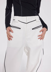49PERCENT Paneled Zipper Wide-Leg Pants