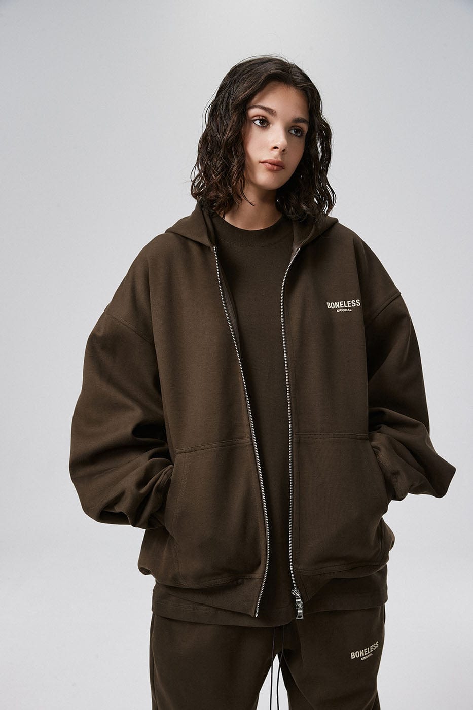 BONELESS Original Series LOGO Zip-Up Hoodie (Only Size M Left)