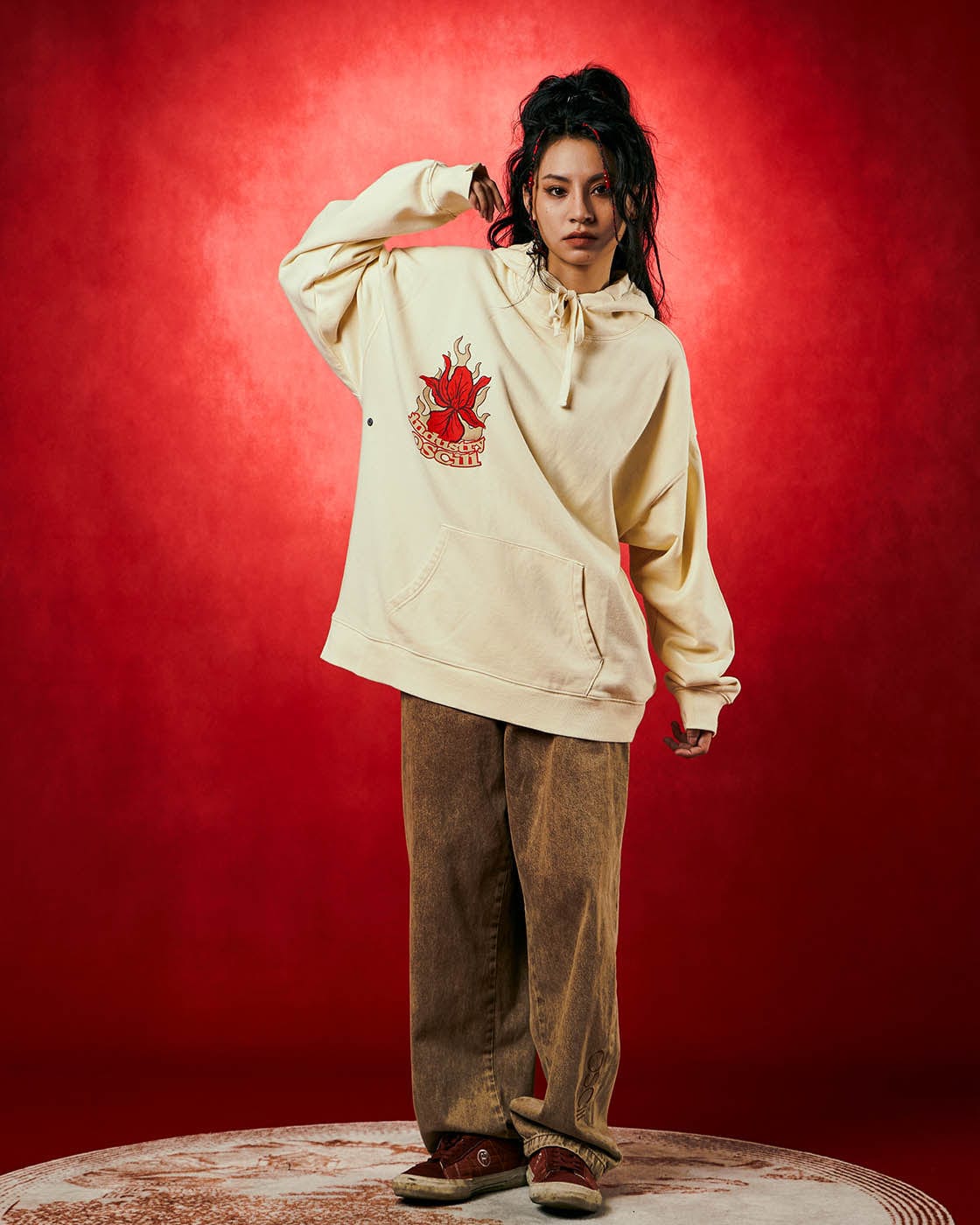 OSCILL Flame Flower Hoodie