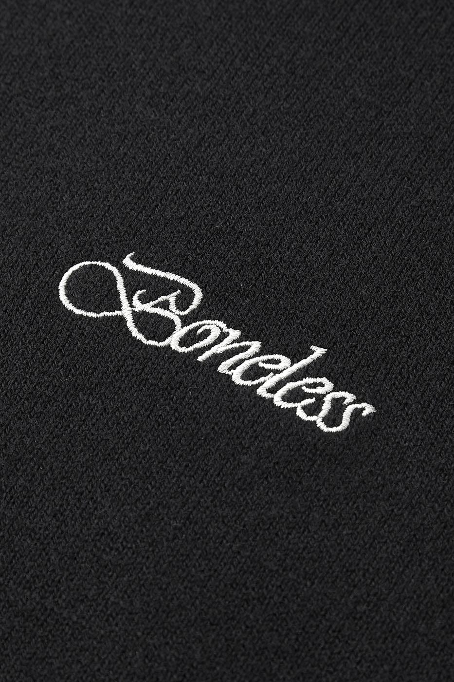 BONELESS Essential LOGO Embroidery Turtleneck Sweater