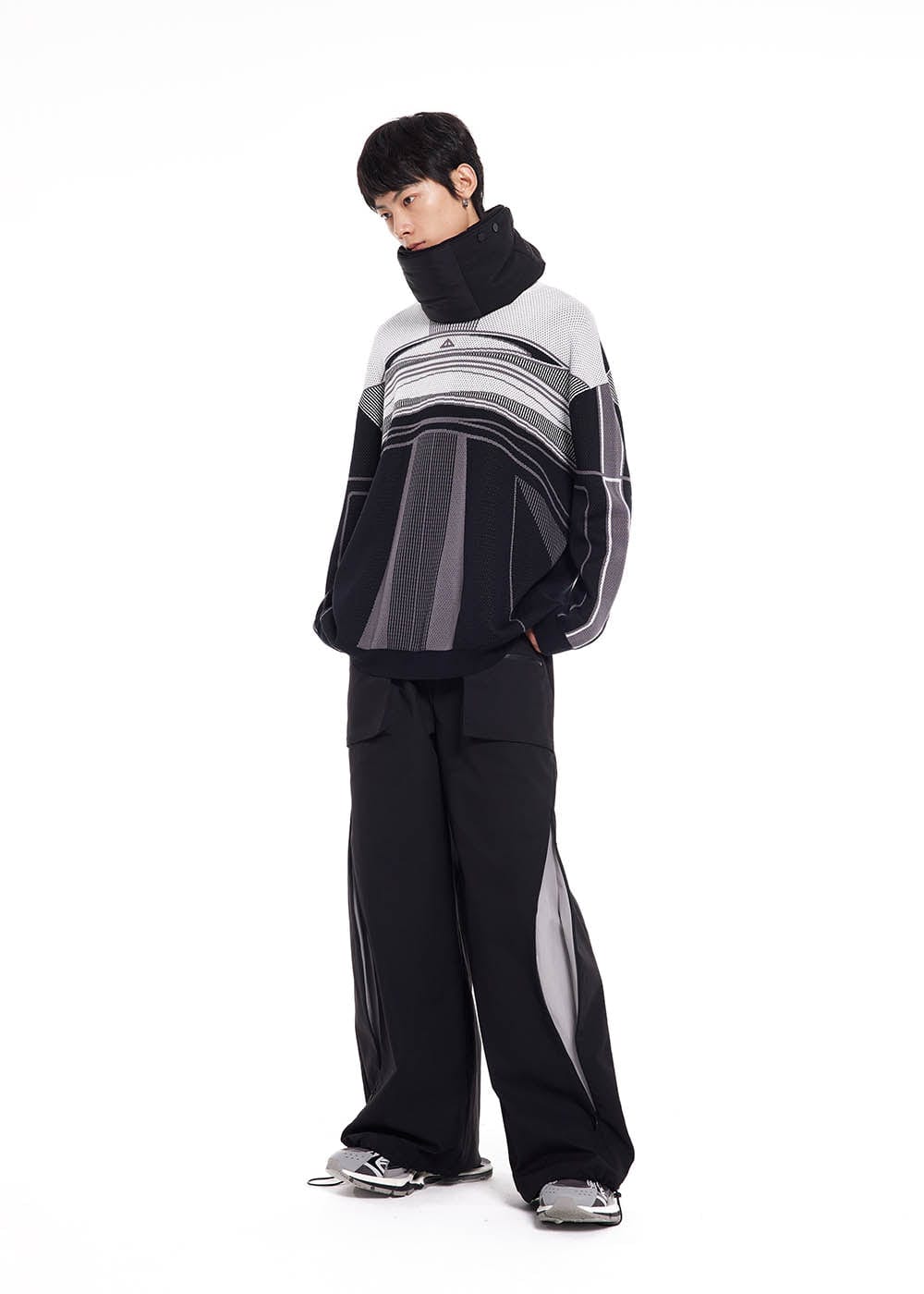 49PERCENT Future Striped Knitted Sweatshirt