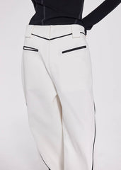 49PERCENT Paneled Zipper Wide-Leg Pants