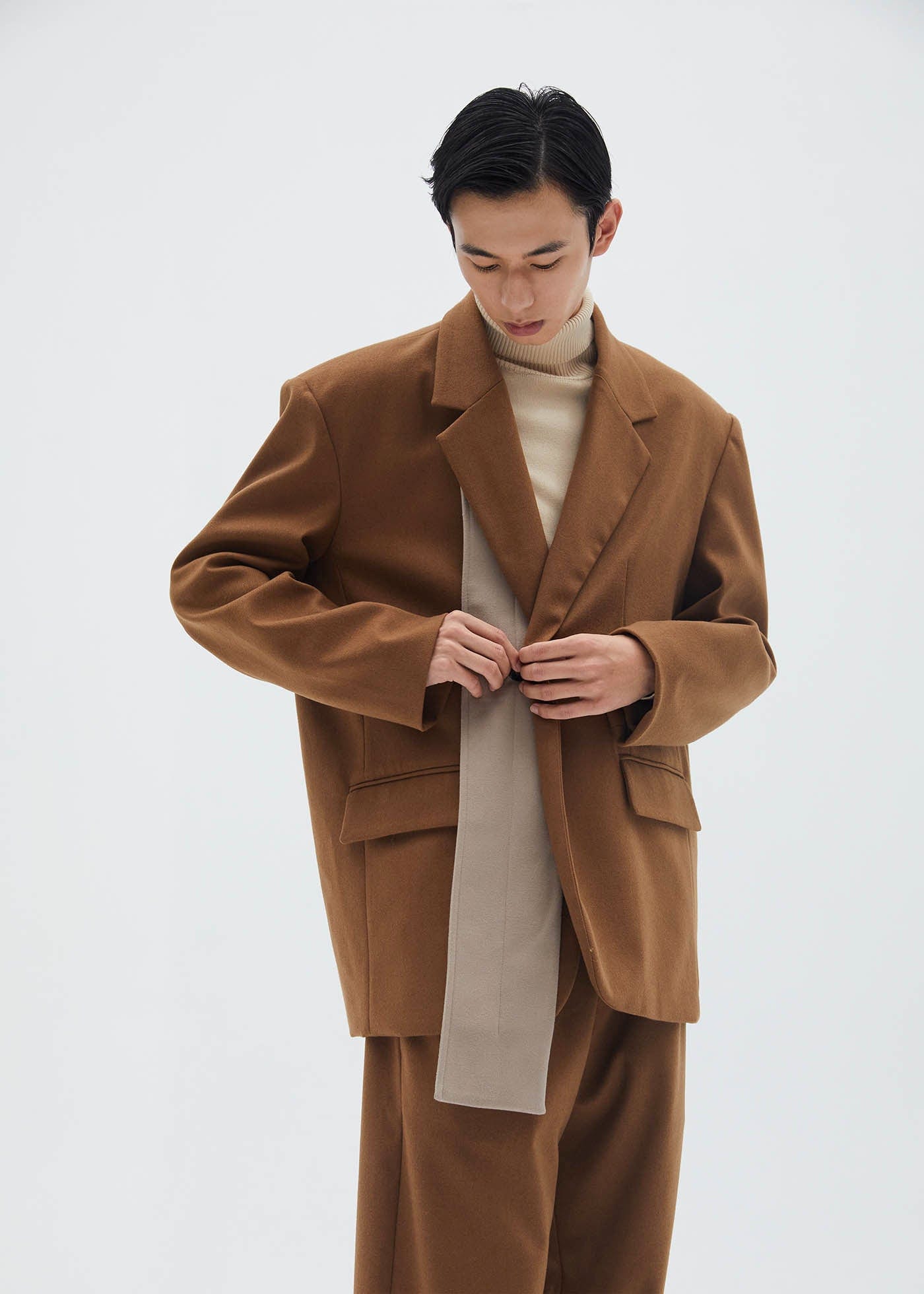 LEONSENSE Spliced Oversized Suit Jacket