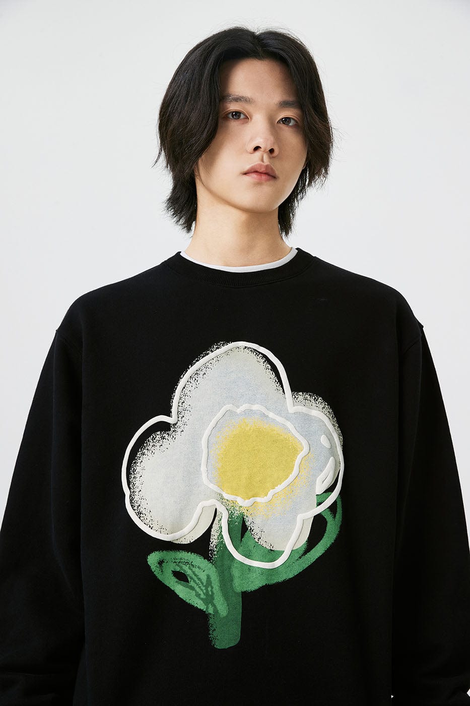 CONKLAB Fried Egg Flower Graphics L/S T-Shirt