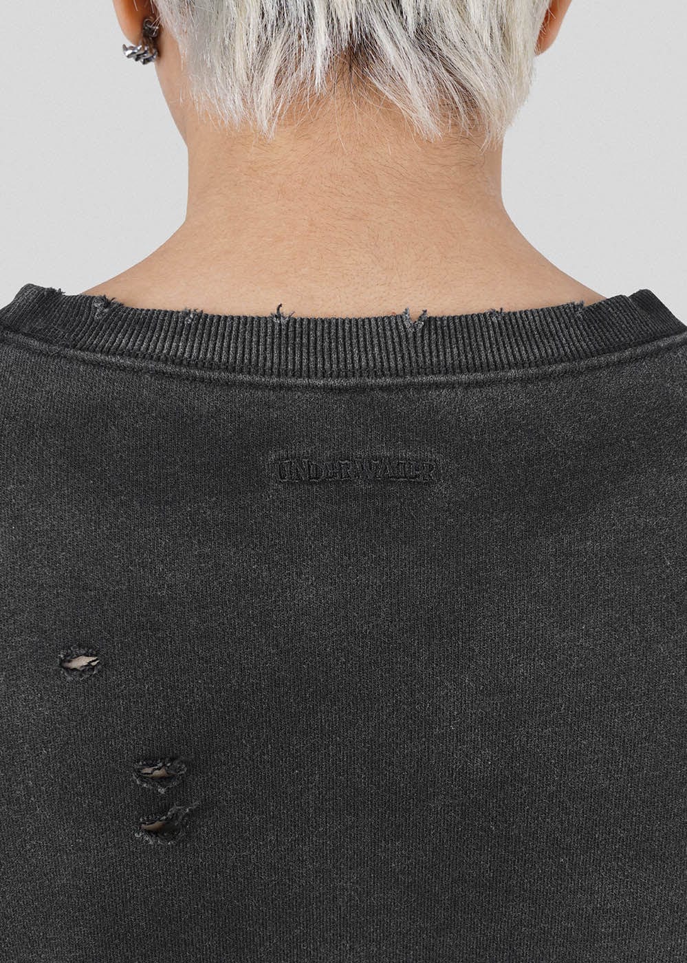 UNDERWATER Alive Ripped Sweatshirt Black