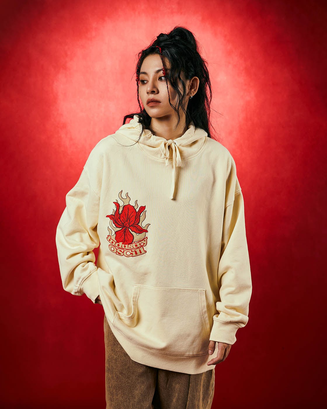 OSCILL Flame Flower Hoodie