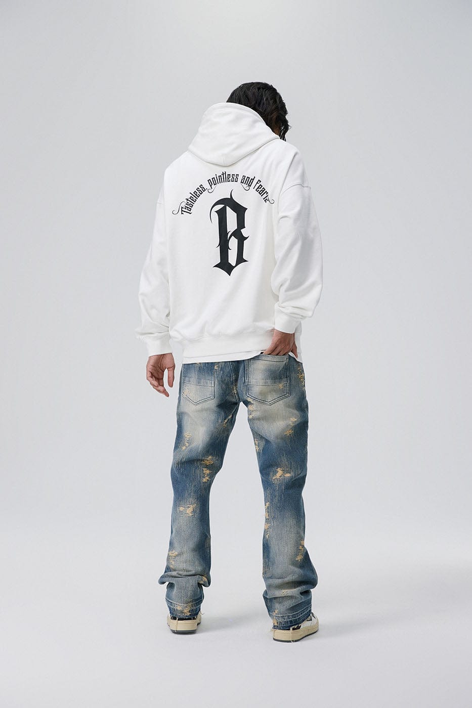 BONELESS Gothic Slogan Hoodie