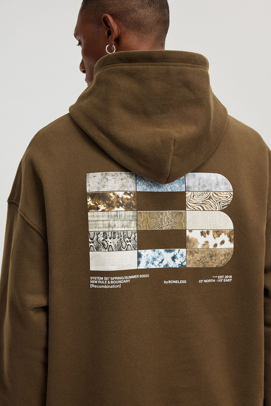 BONELESS LOGO Textures Graphics Hoodie