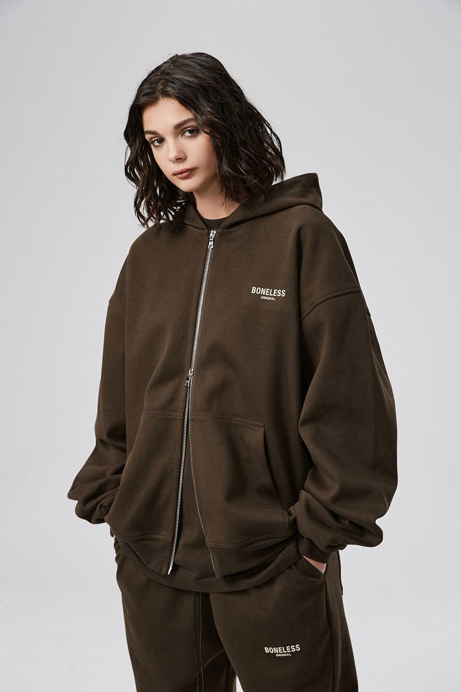 BONELESS Original Series LOGO Zip-Up Hoodie (Only Size M Left)