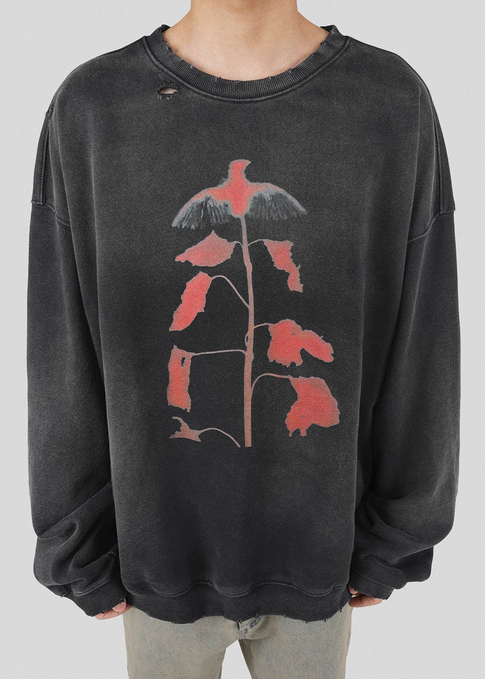 UNDERWATER Alive Ripped Sweatshirt Black