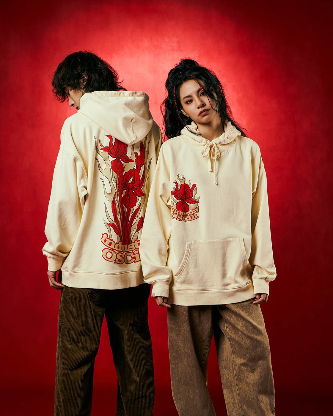 OSCILL Flame Flower Hoodie