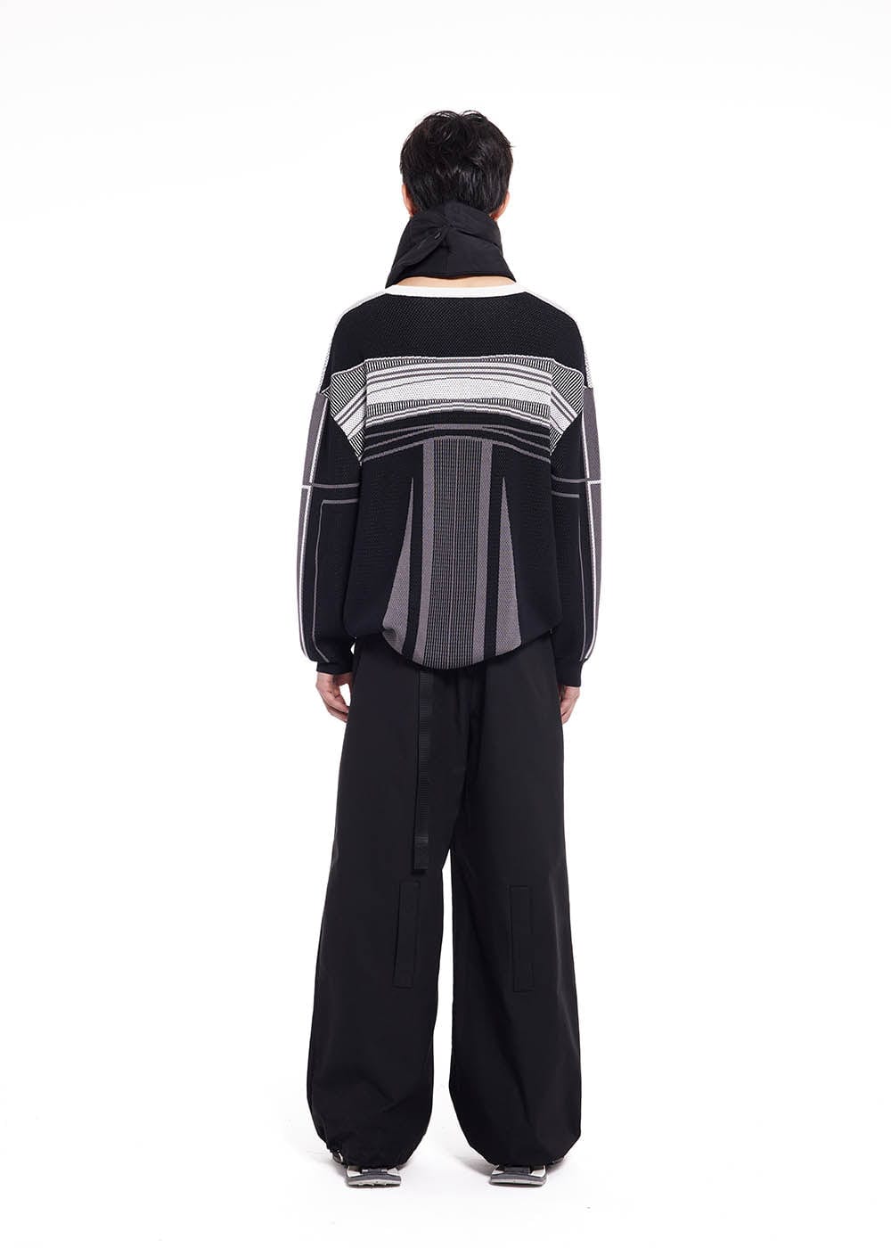 49PERCENT Future Striped Knitted Sweatshirt