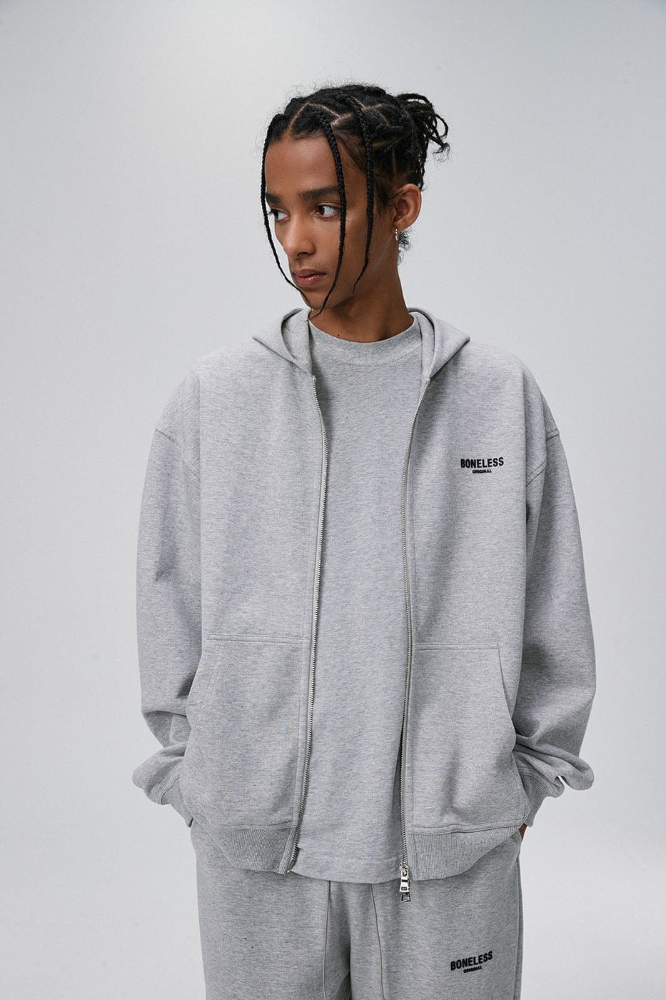 BONELESS Original Series LOGO Zip-Up Hoodie (Only Size M Left)