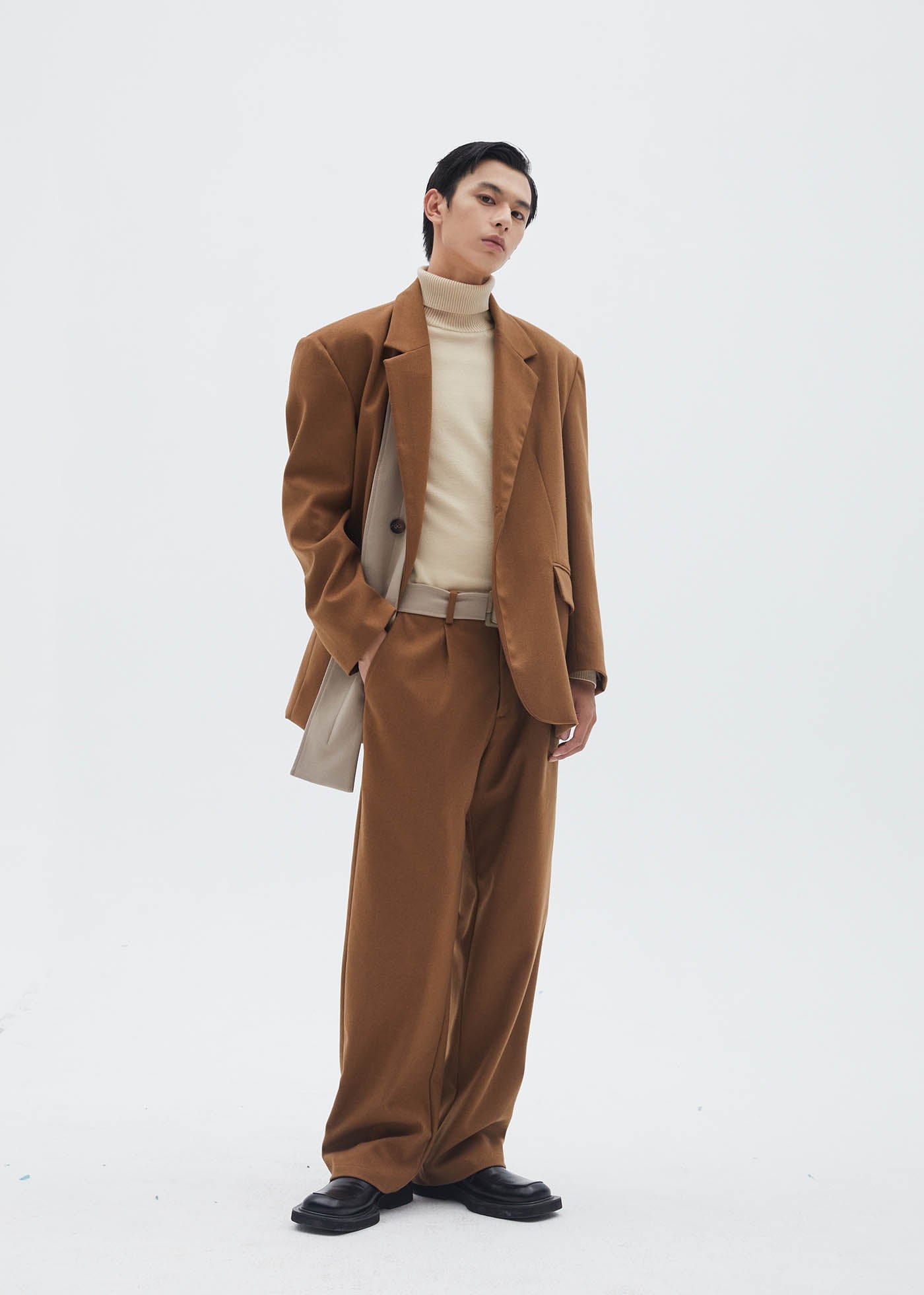 LEONSENSE Spliced Oversized Suit Jacket