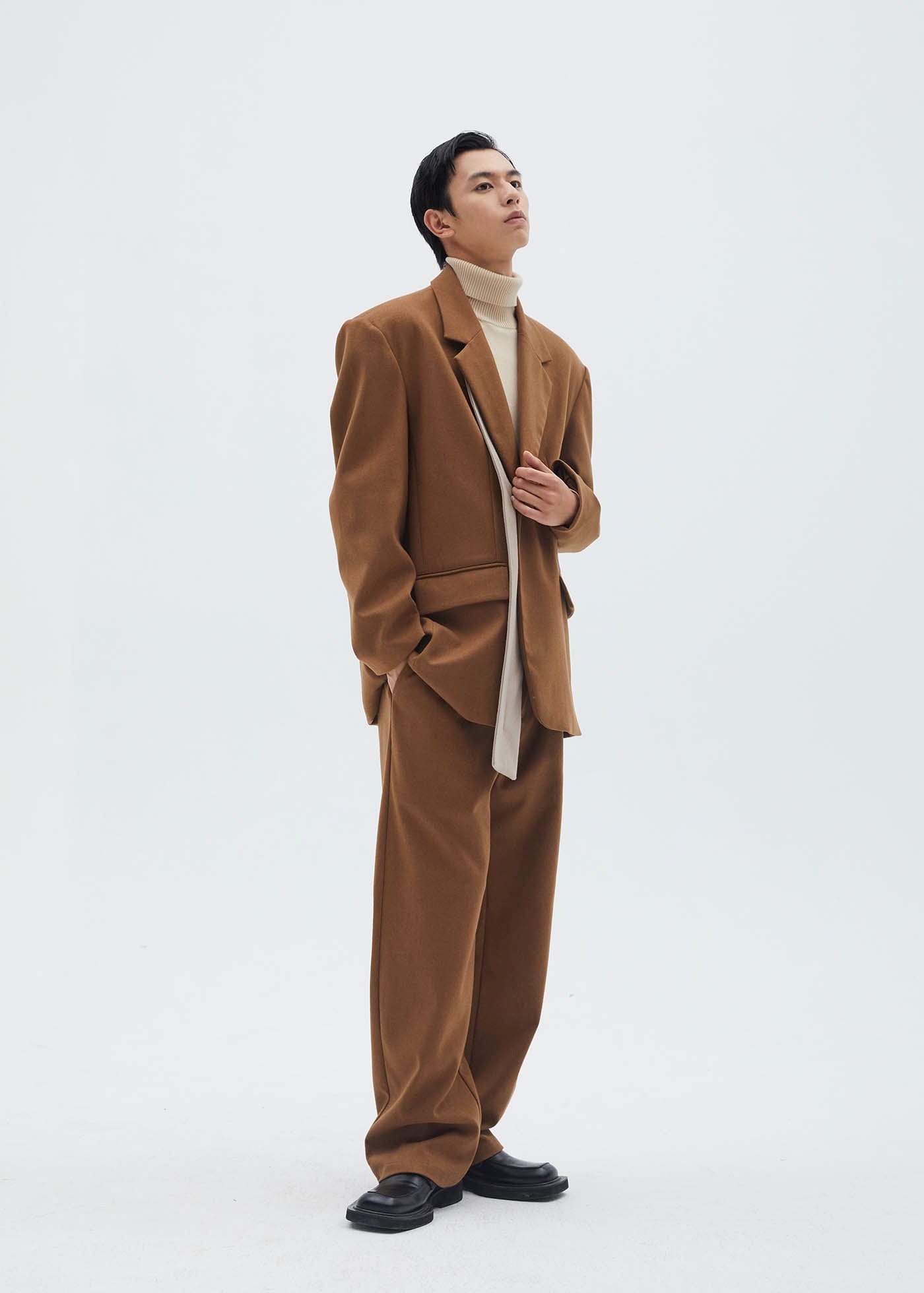 LEONSENSE Spliced Oversized Suit Jacket