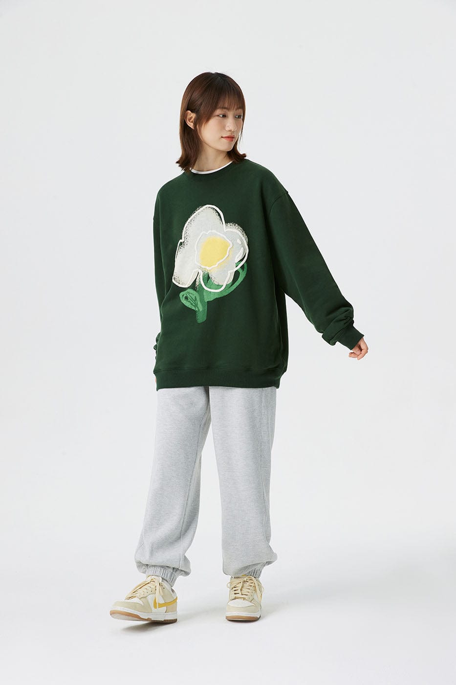 CONKLAB Fried Egg Flower Graphics L/S T-Shirt