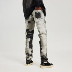 BONELESS Distressed Stitches Jeans