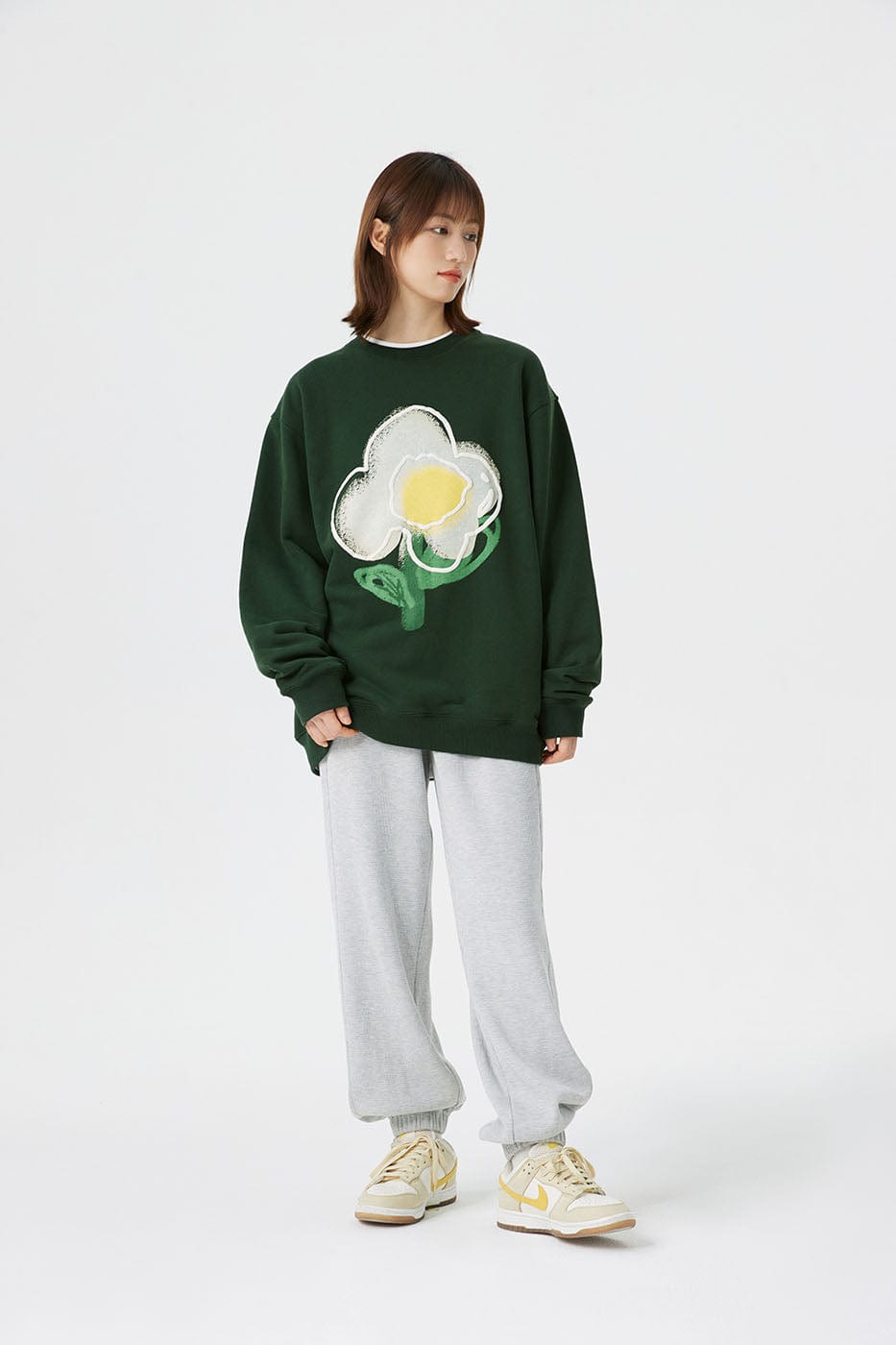 CONKLAB Fried Egg Flower Graphics L/S T-Shirt
