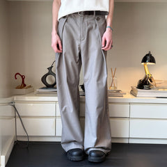 KREATE Inverted Pleats Wide-Leg Trousers