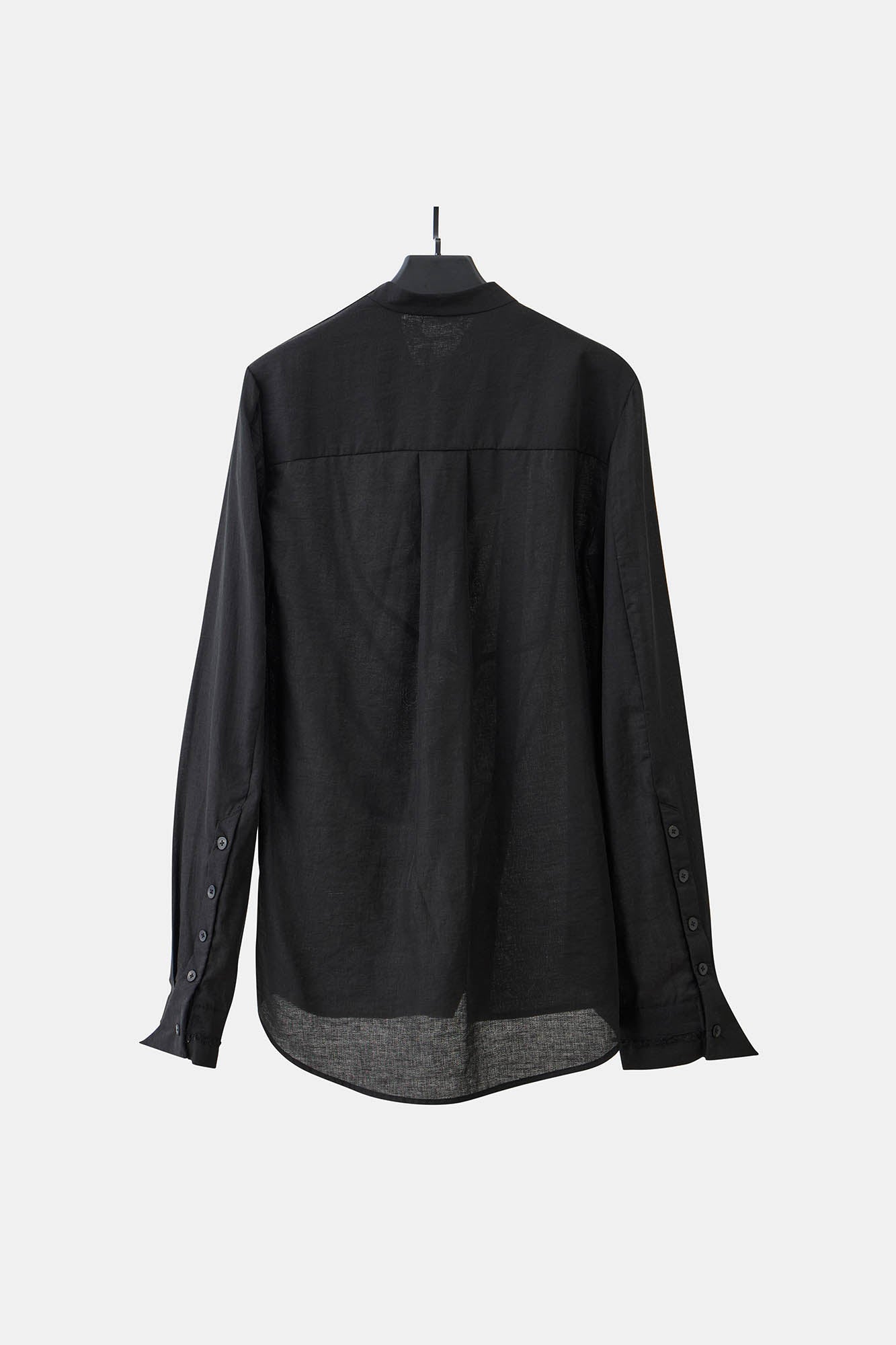 ILNya Nieternite Nifutur Asymmetrical Sheer Draped Button-Up Shirt