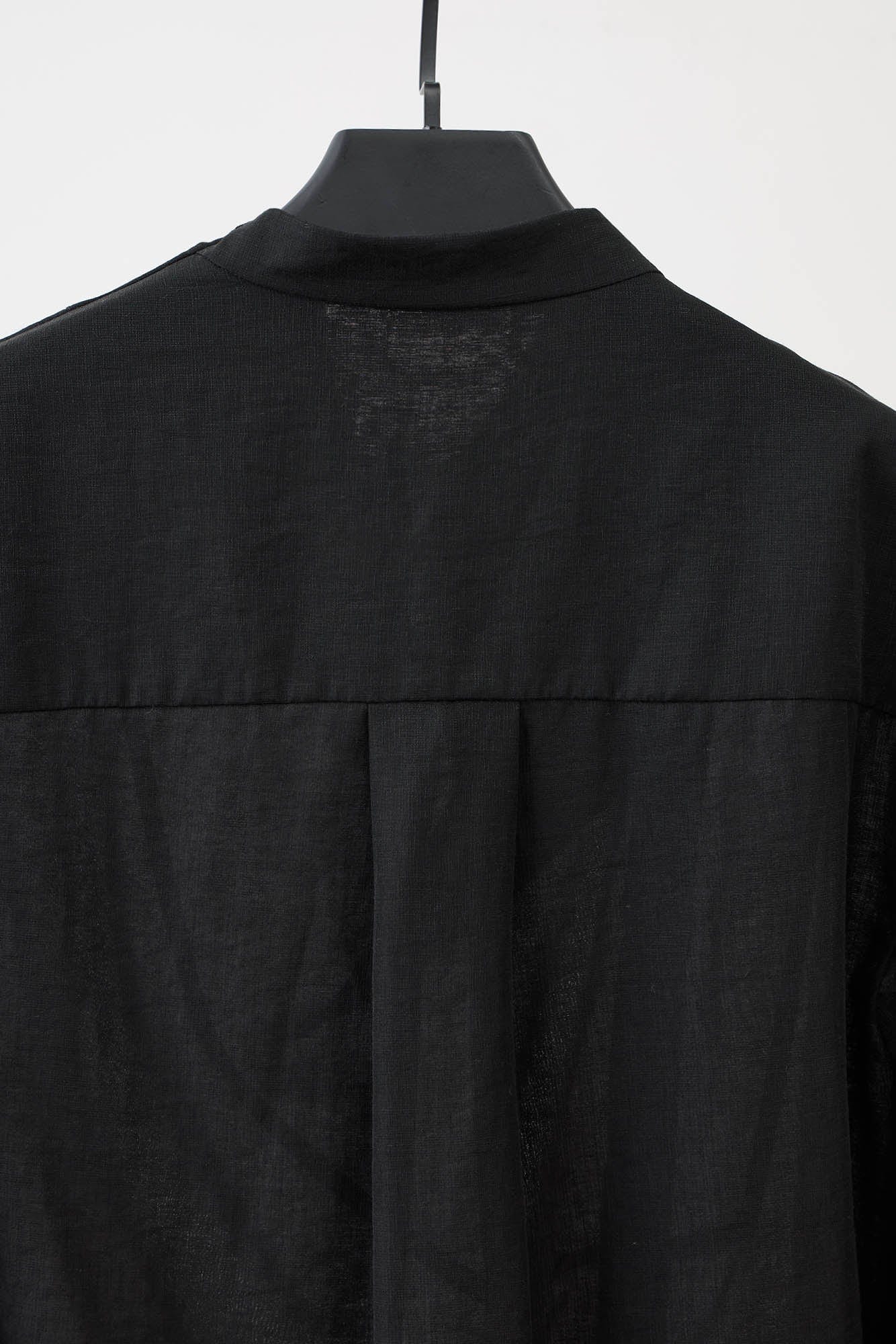 ILNya Nieternite Nifutur Asymmetrical Sheer Draped Button-Up Shirt