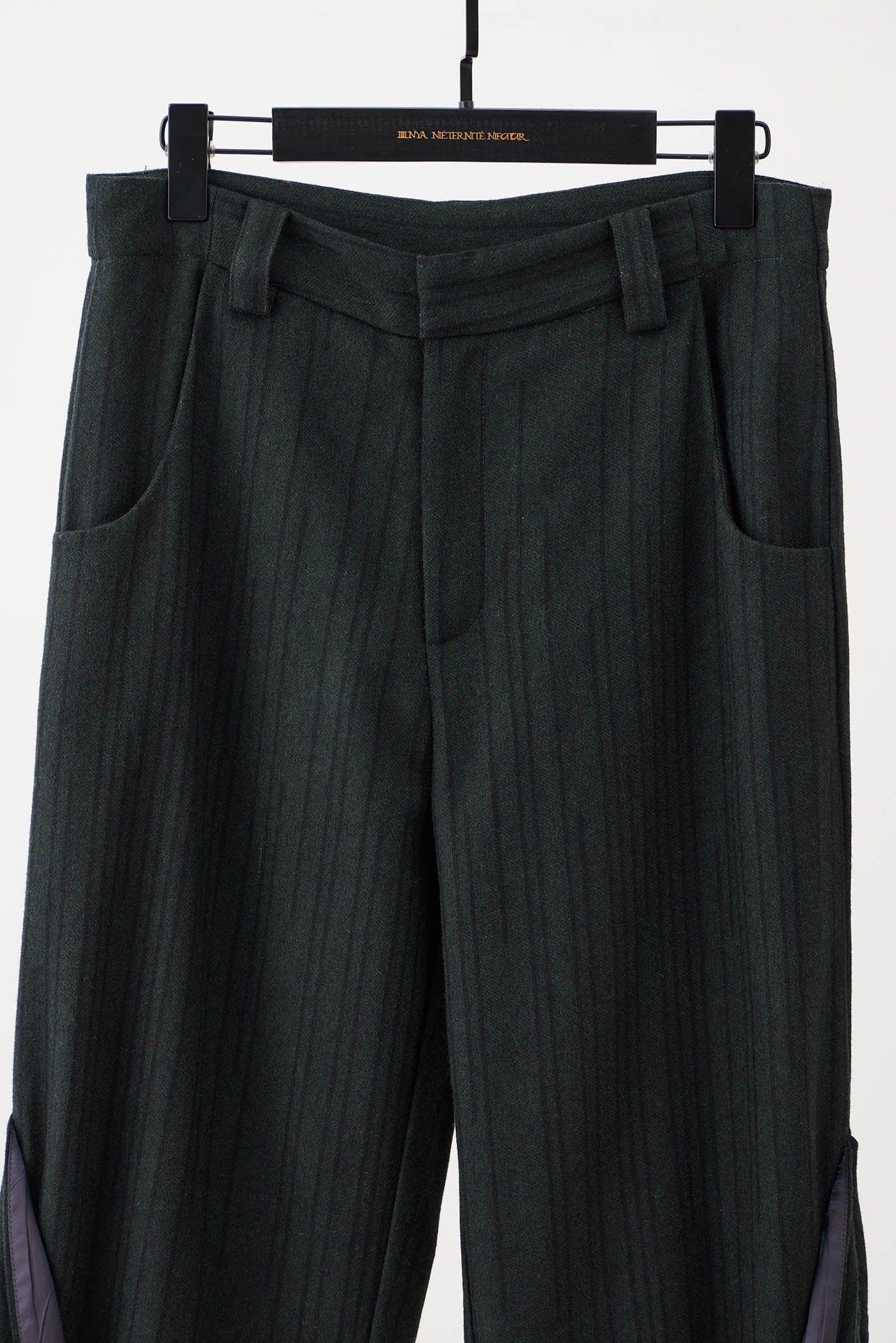 ILNya Nieternite Nifutur Striped Layered-Slit Wide-Leg Wool Trousers