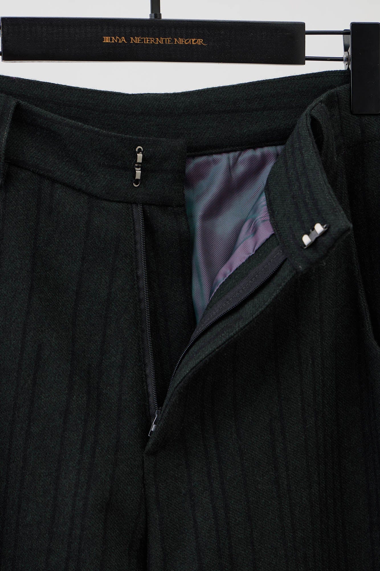 ILNya Nieternite Nifutur Striped Layered-Slit Wide-Leg Wool Trousers