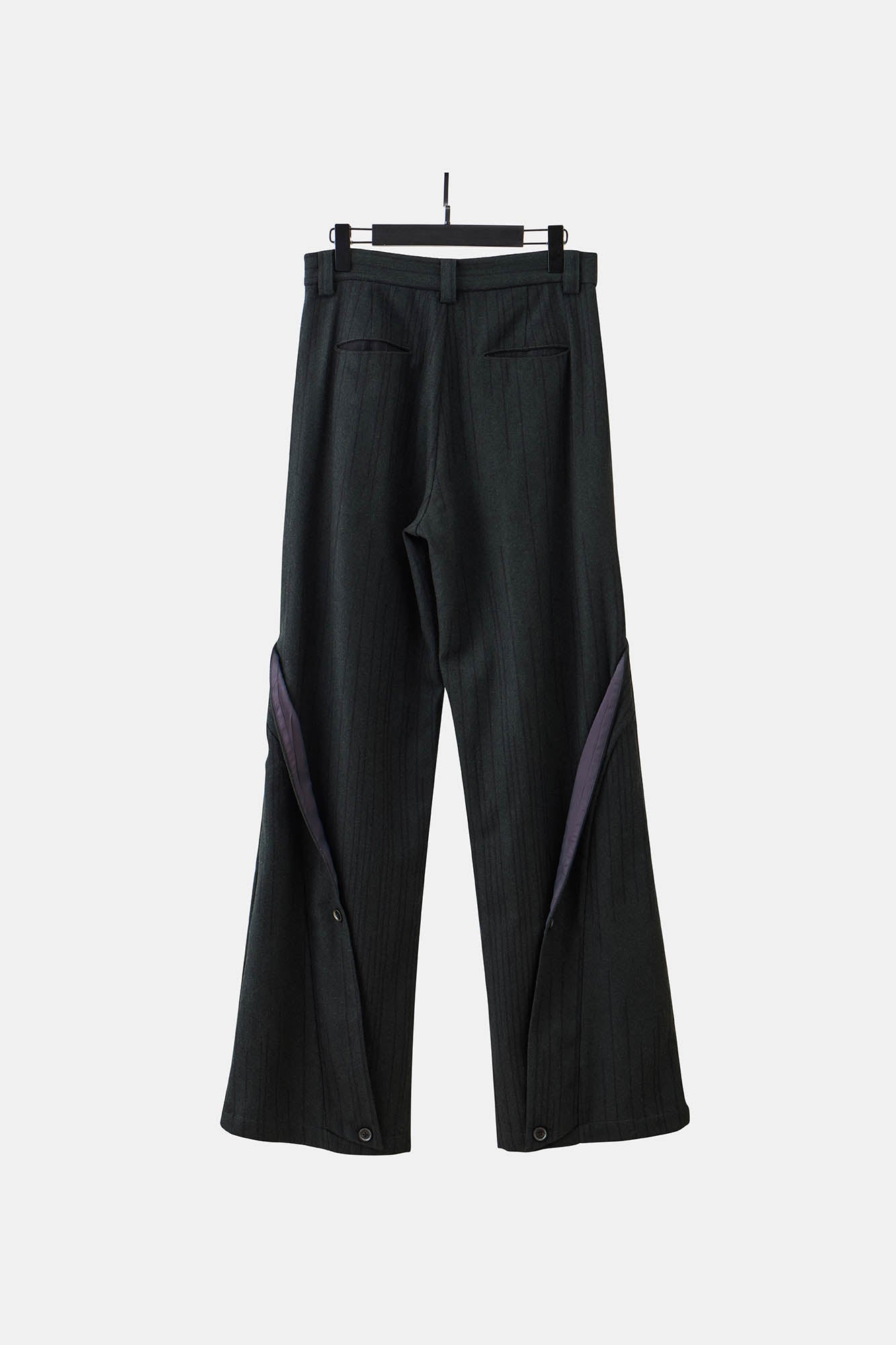 ILNya Nieternite Nifutur Striped Layered-Slit Wide-Leg Wool Trousers