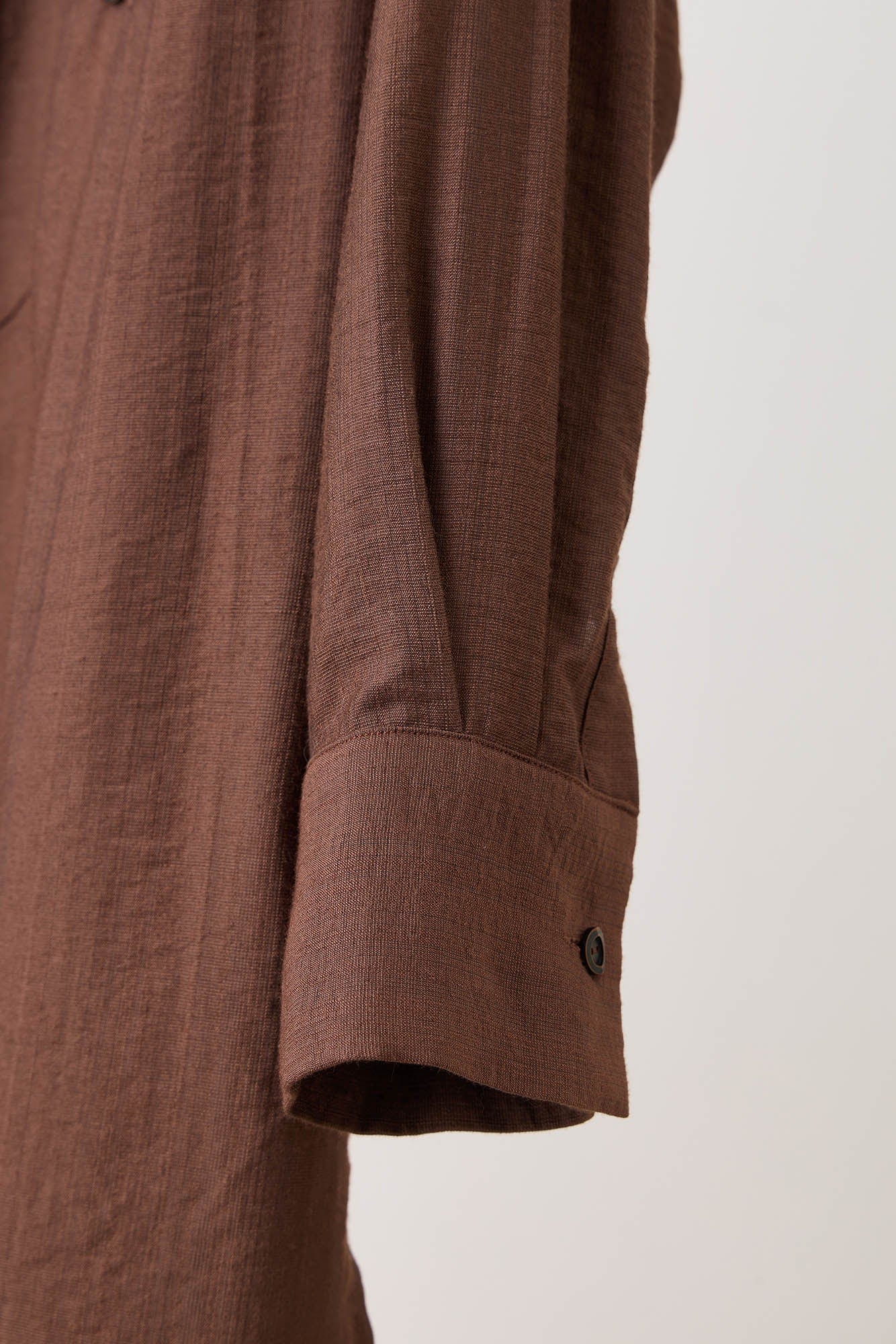 ILNya Nieternite Nifutur Arc Spliced Draped Long Shirt Burgundy