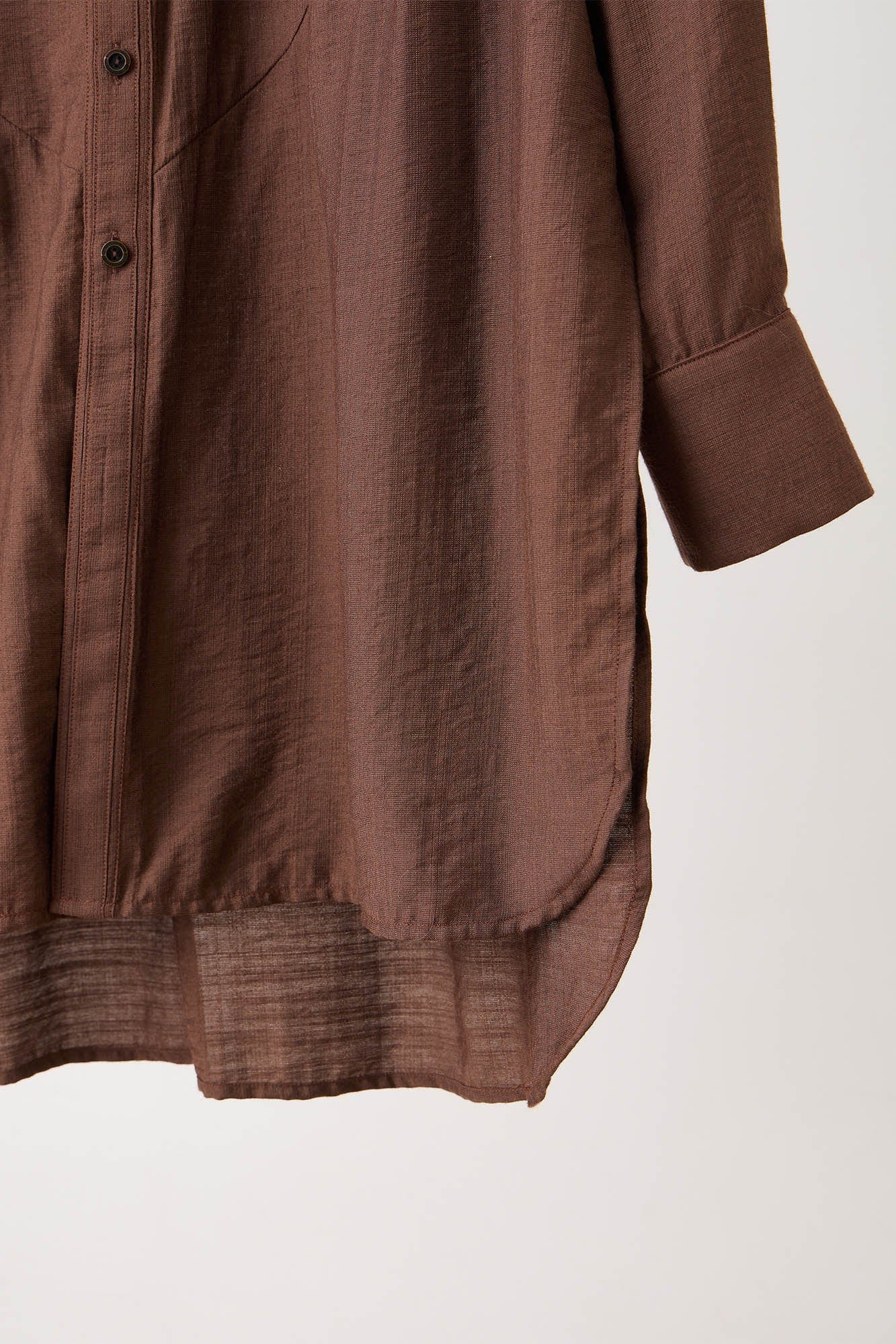 ILNya Nieternite Nifutur Arc Spliced Draped Long Shirt Burgundy